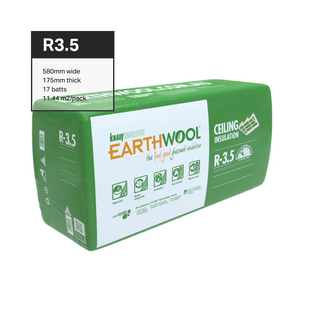 Earthwool® R-3.5 Ceiling Insulation - 175mm x 1160mm - 17pc/pack
