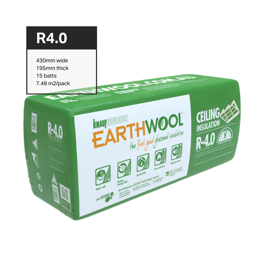 Earthwool® R-4.0 Ceiling Insulation - 195mm x 1160mm - 15pc/pack