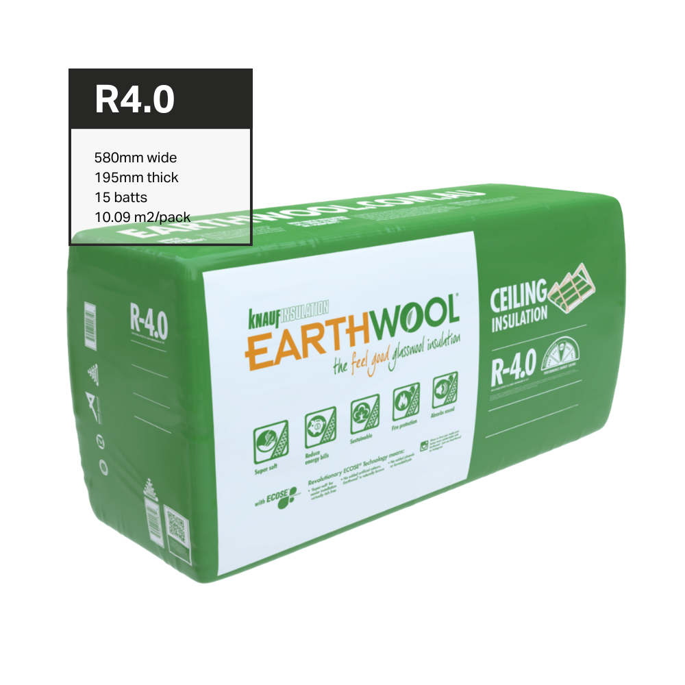 Earthwool® R-4.0 Ceiling Insulation - 195mm x 1160mm - 15pc/pack