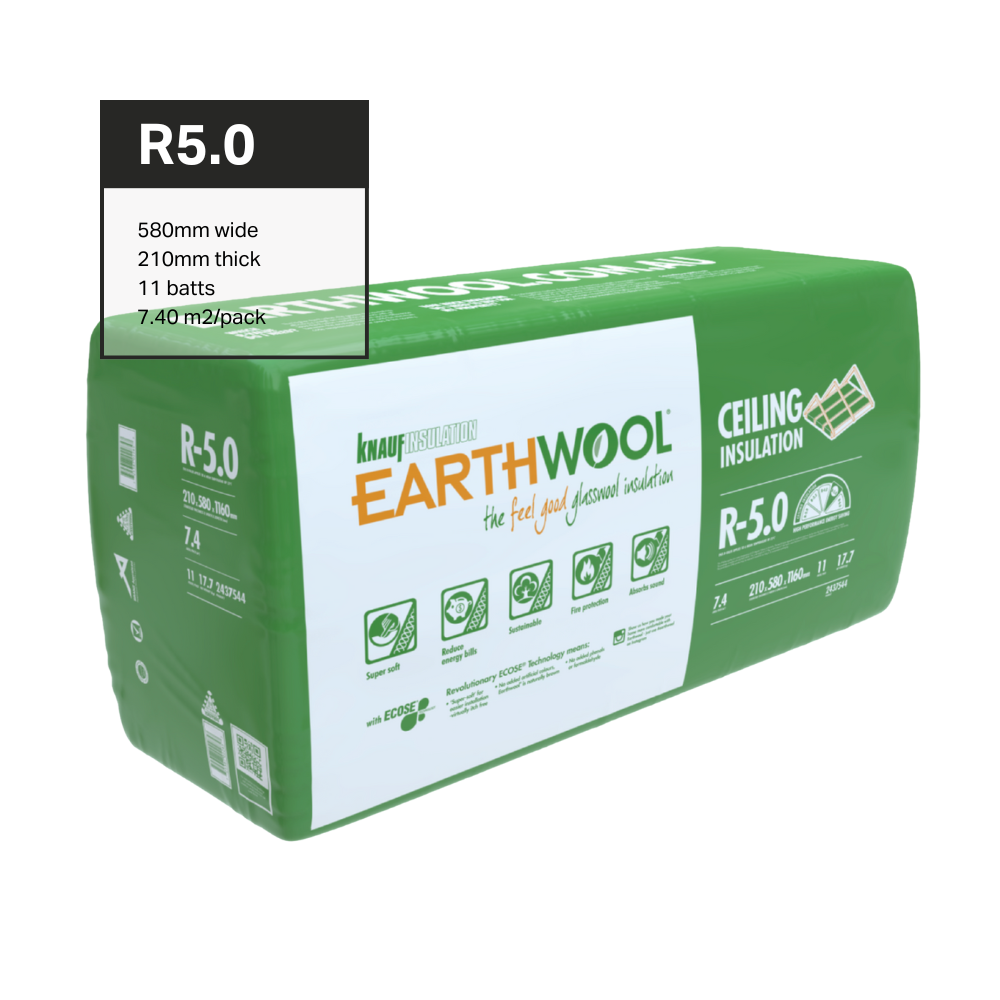 Earthwool® R-5.0 Ceiling Insulation - 210mmx 1160mm 11pc/pack