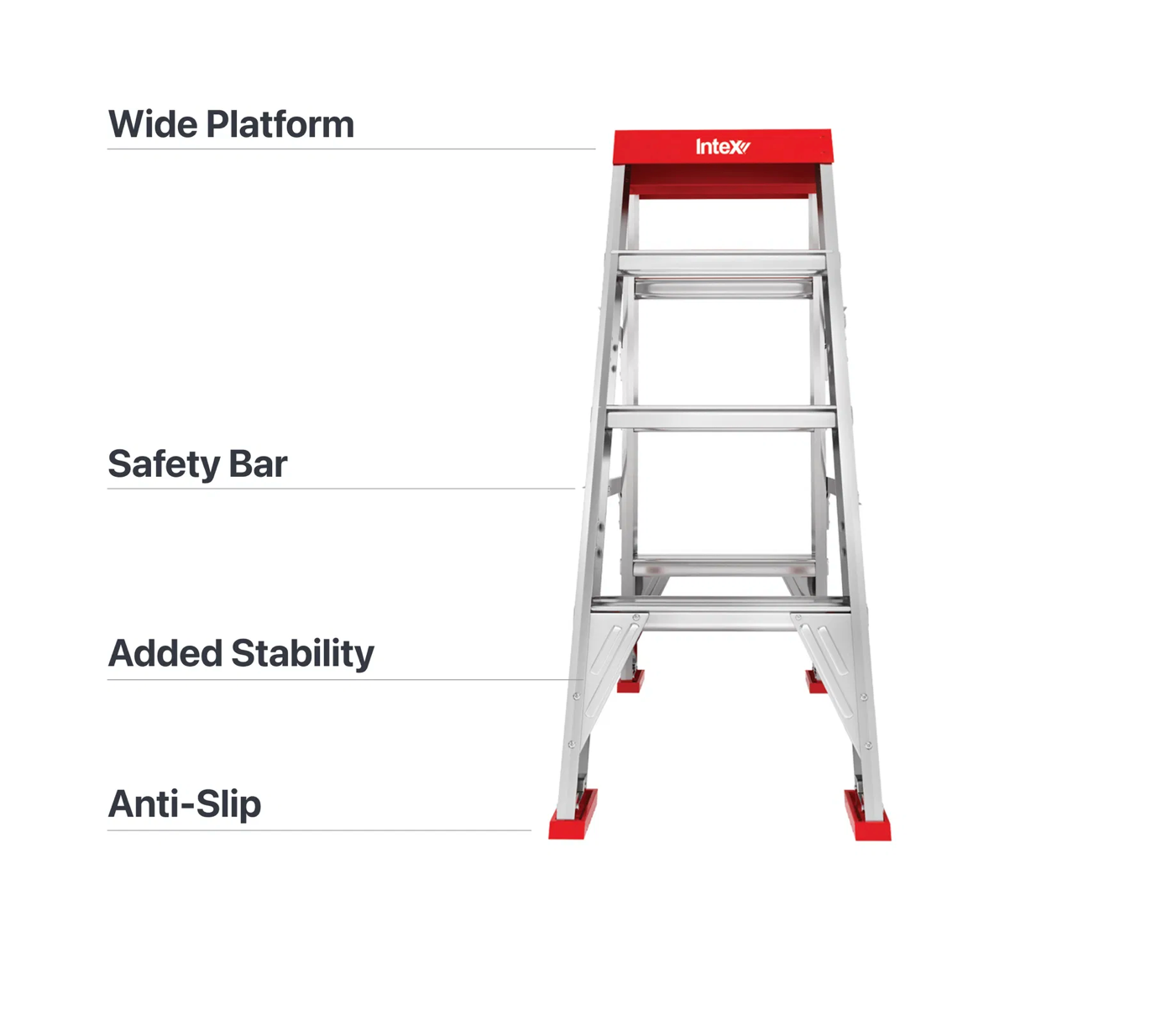 4 Step Aluminium Platform Ladder - 1200mm