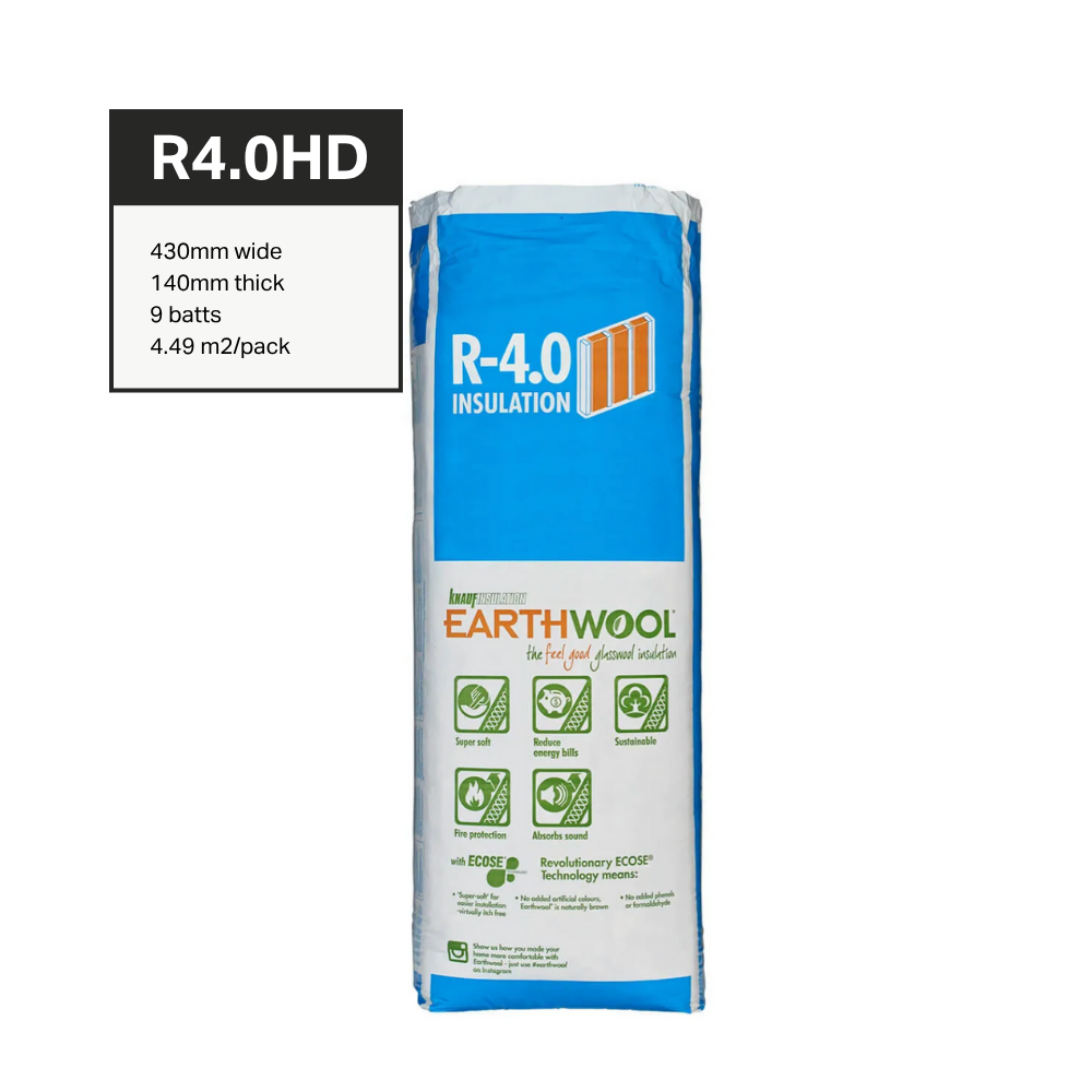 Earthwool R-4.0 HD SoundShield Plus - 140mm x 1160mm 9pc/pack