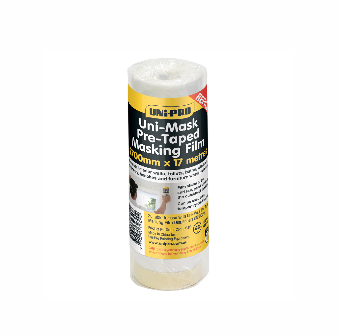 Uni Pro Pre Taped Masking Film 2700mm x 17m