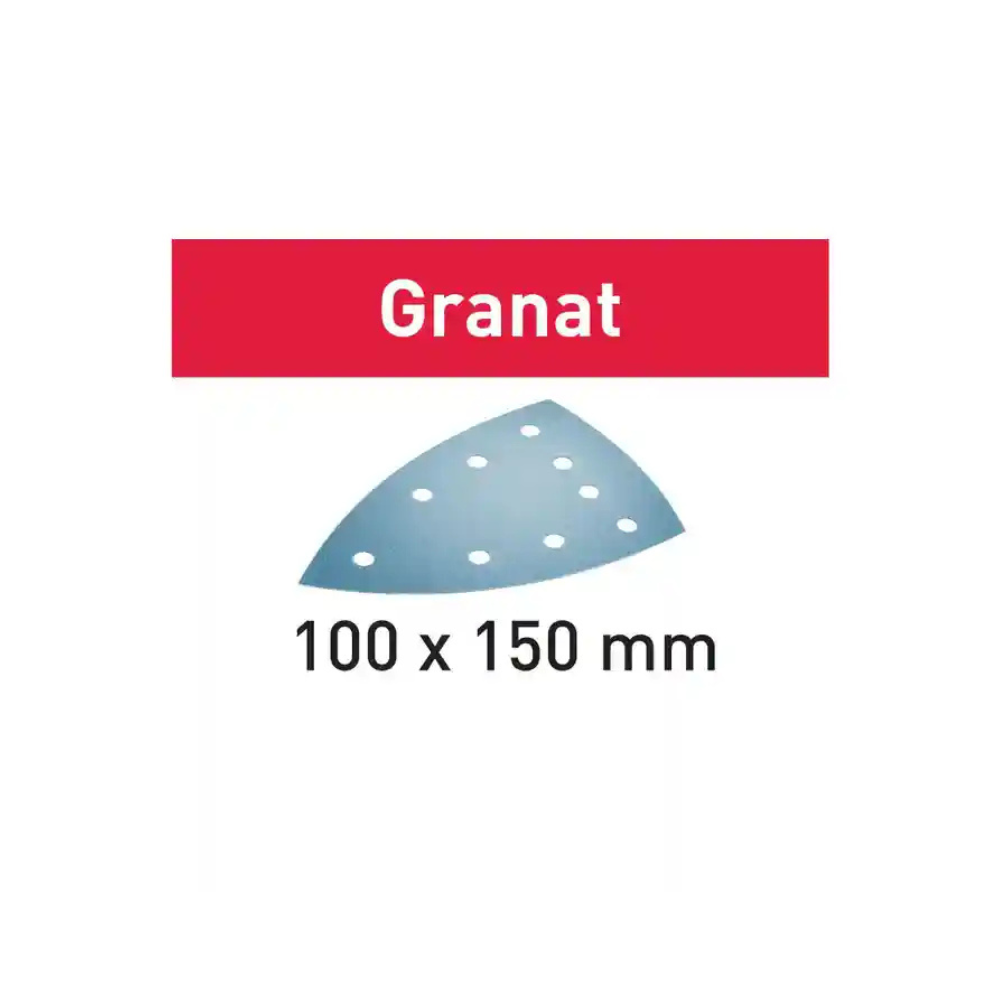 FESTOOL - 100x150mm 120-Grit 7-Hole Granat Sanding Sheet 100pc