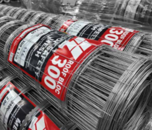ROOF BLOC 300 – Galvanised Roof Safety Mesh - 1800 x 50m  (300 x 150)