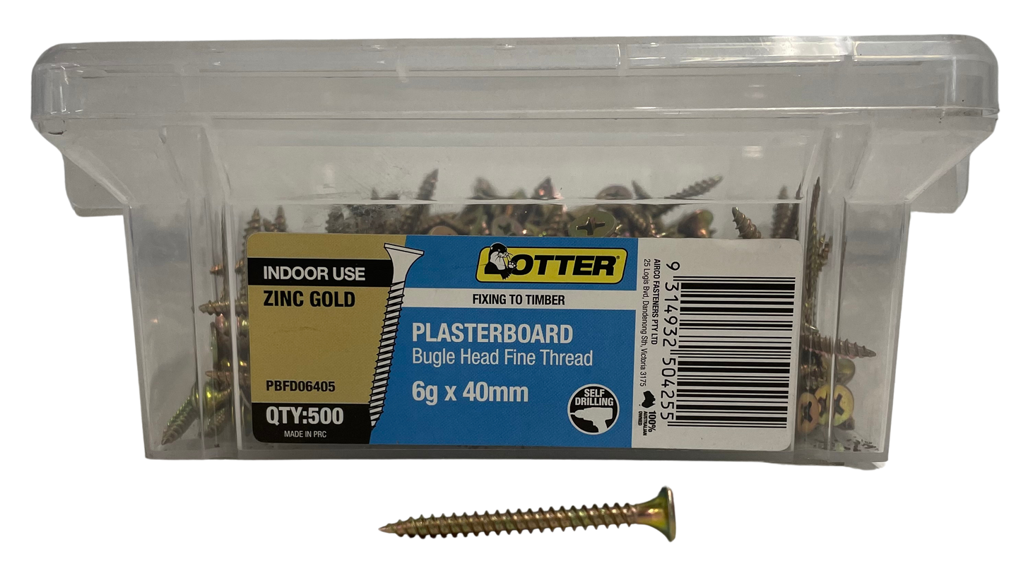 Screws Bugle Head Needle Point 6g x 40mm 500 per box