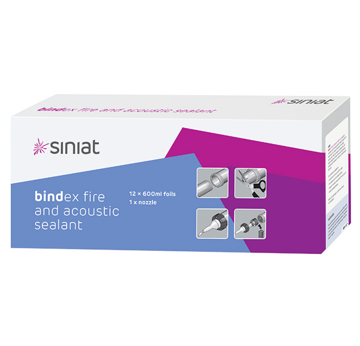 Siniat BindEx Fire & Acoustic Sealant 600ml Foil Tube 0.96kg/tube