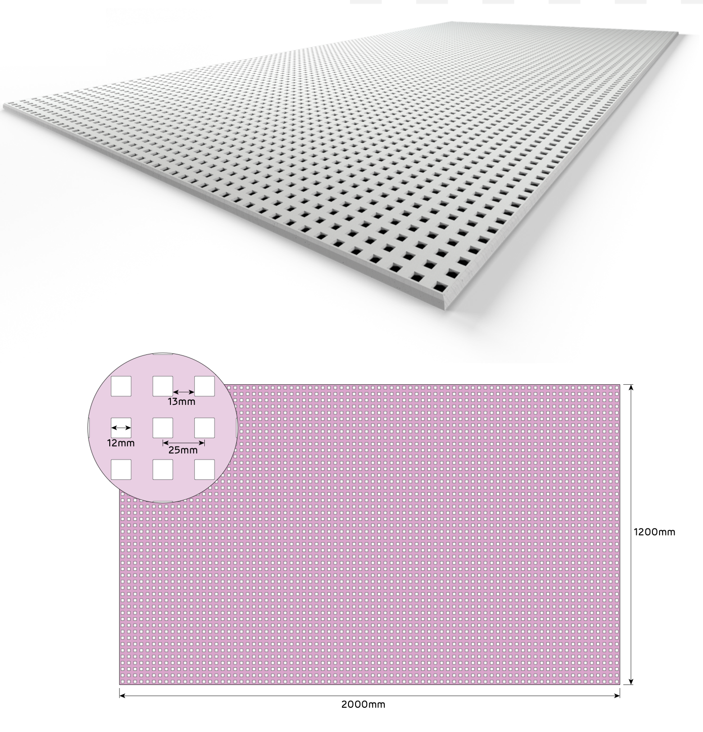Siniat Createx C12/25- 12.5mm x 1200mm x 2000mm
