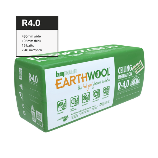 Earthwool® R-4.0 Ceiling Insulation - 195mm x 1160mm - 15pc/pack