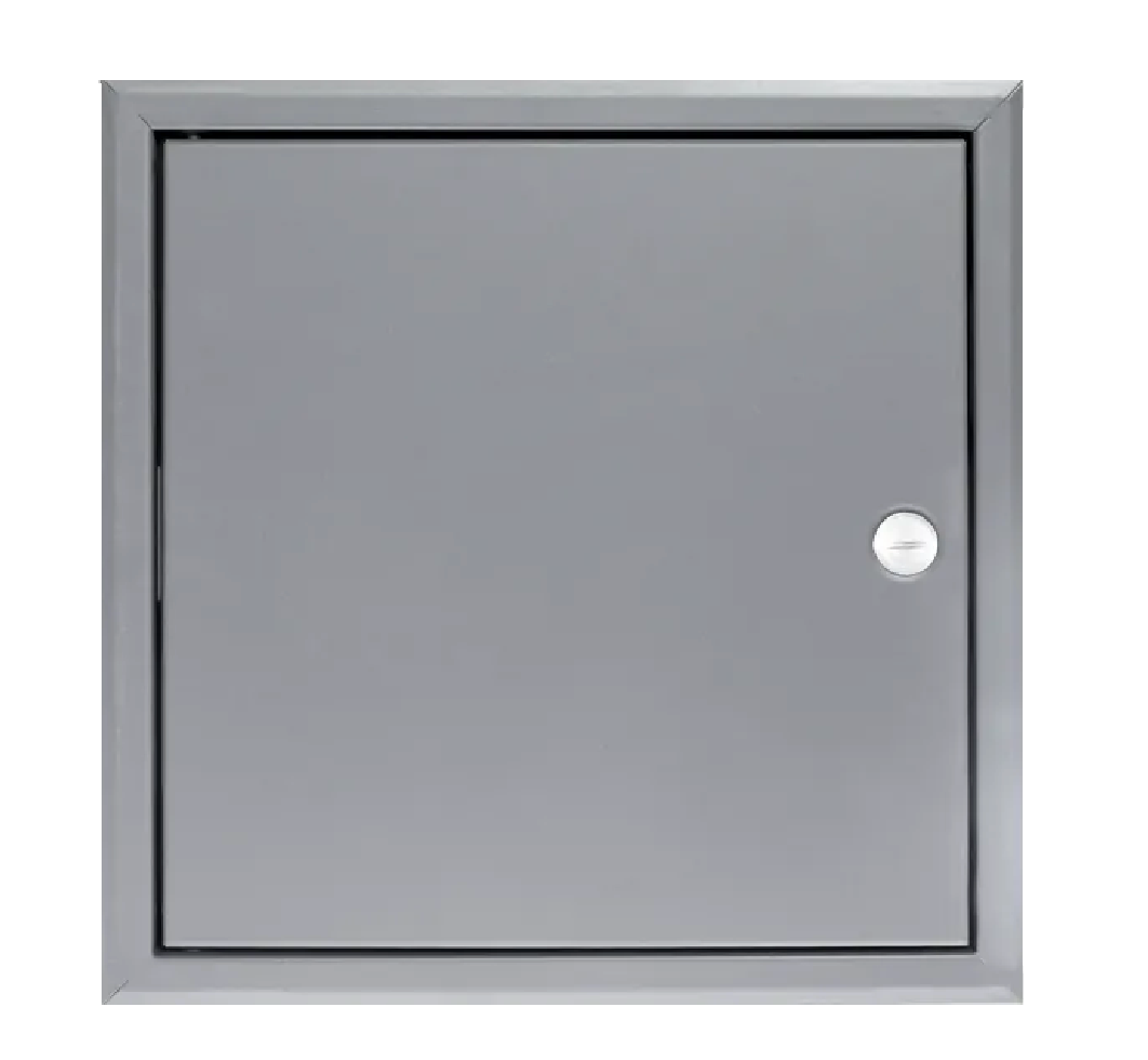 Metal Access Panel 450 x 450 Hinged Flanged Edge Budget Lock. Foam Tape Around Panel