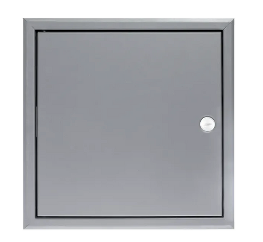 Metal Access Panel 450 x 450 Hinged Flanged Edge Budget Lock. Foam Tape Around Panel