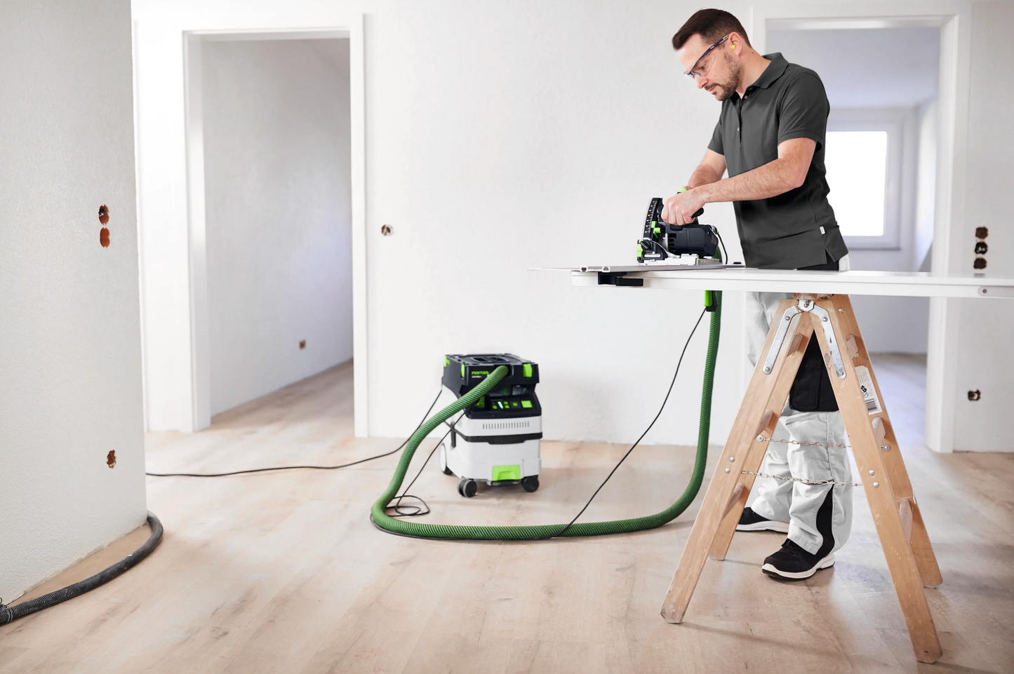 Festool TS60K 168mm Plunge Saw in Systainer with 1400mm Rail