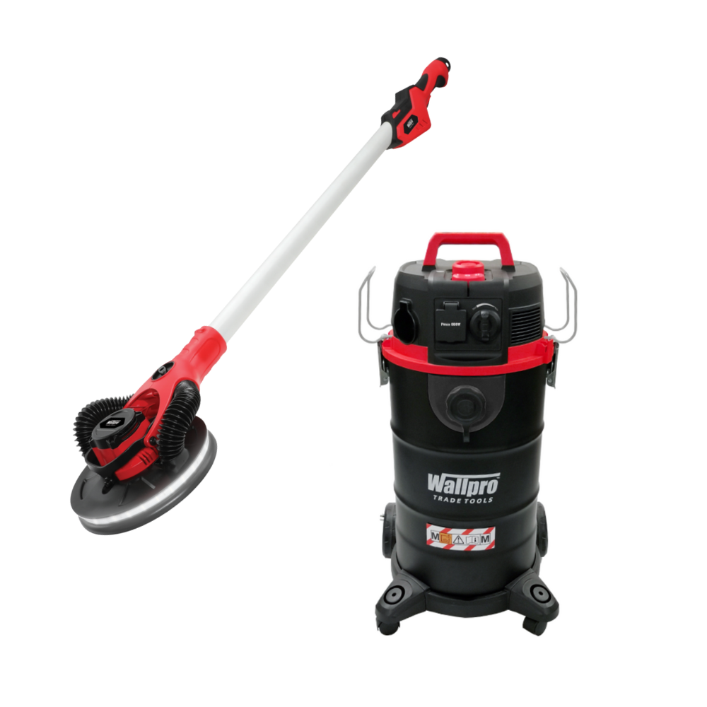 Power Combo - Wallpro Dust Extractor & Volito Brushless Orbital Sander Bundle