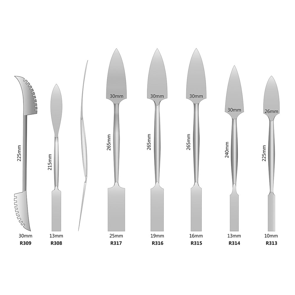RAGNI Small Tool Trowel & Square Size 25mm x 265mm