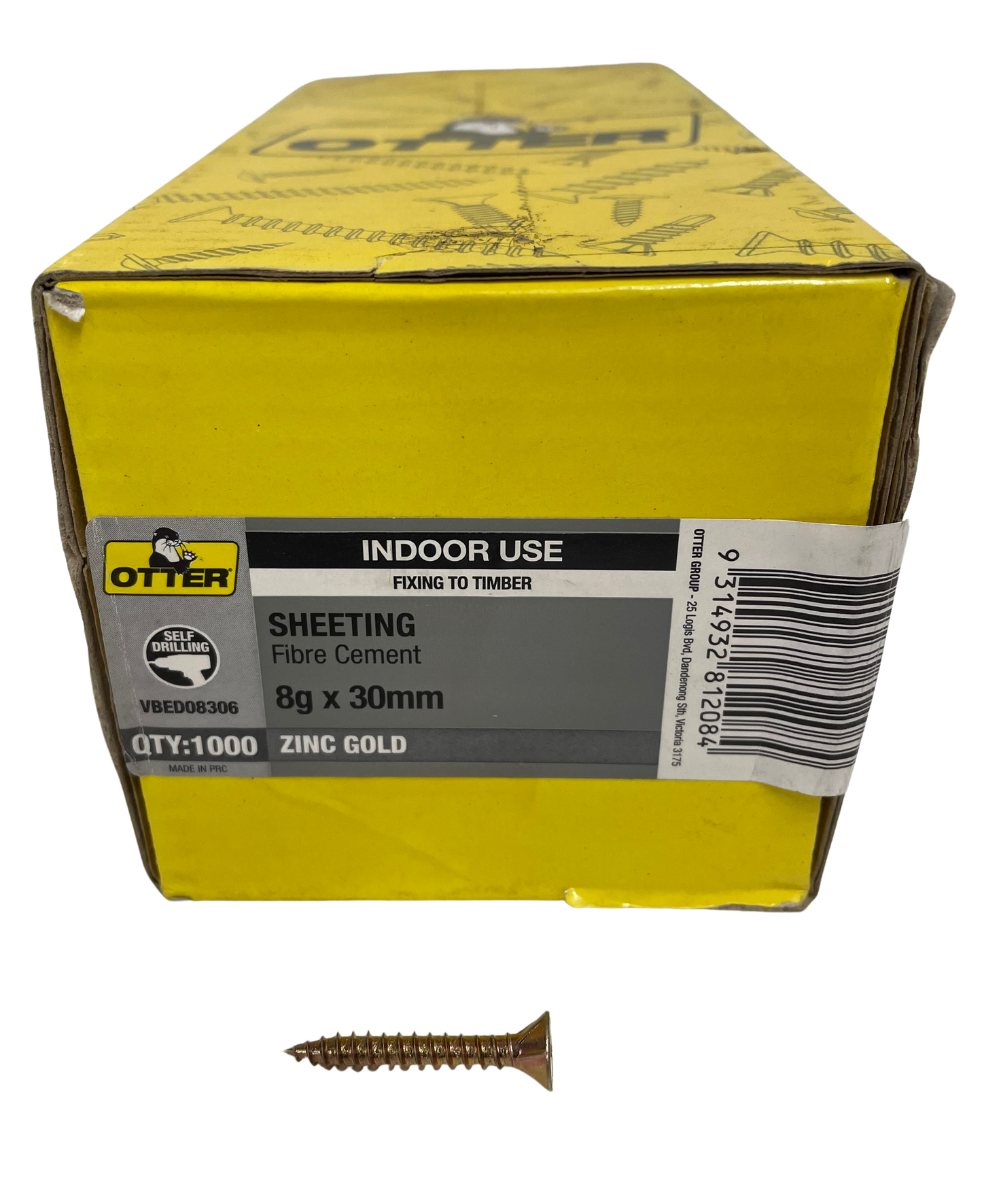 Screws Self Embed Head Needle Point 8g x 30mm 1000 p/b
