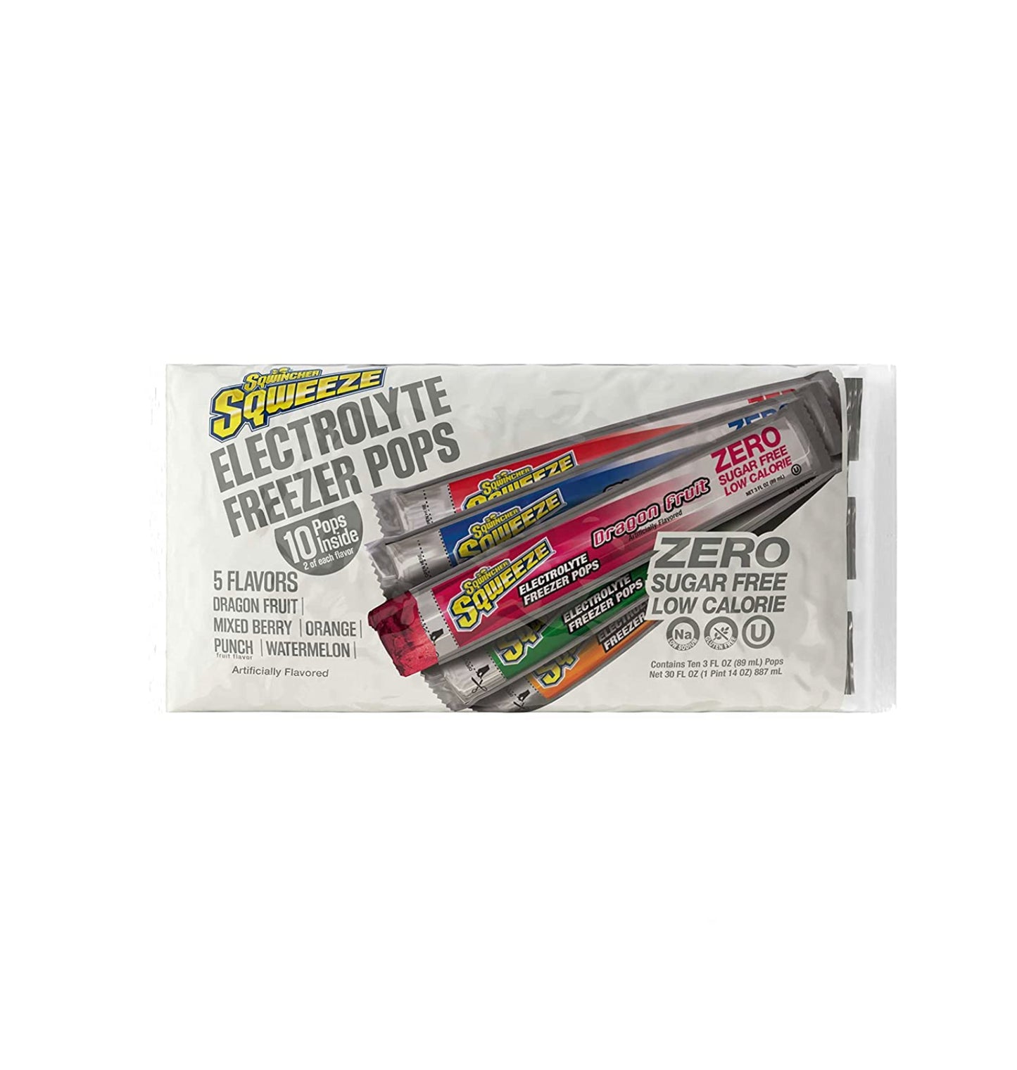 Sqwincher Sqweeze Electrolyte Freezer Pops - Zero Sugar - 10 pack