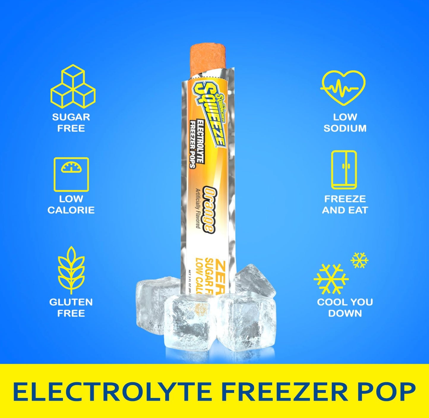 Sqwincher Sqweeze Electrolyte Freezer Pops - Zero Sugar - 10 pack