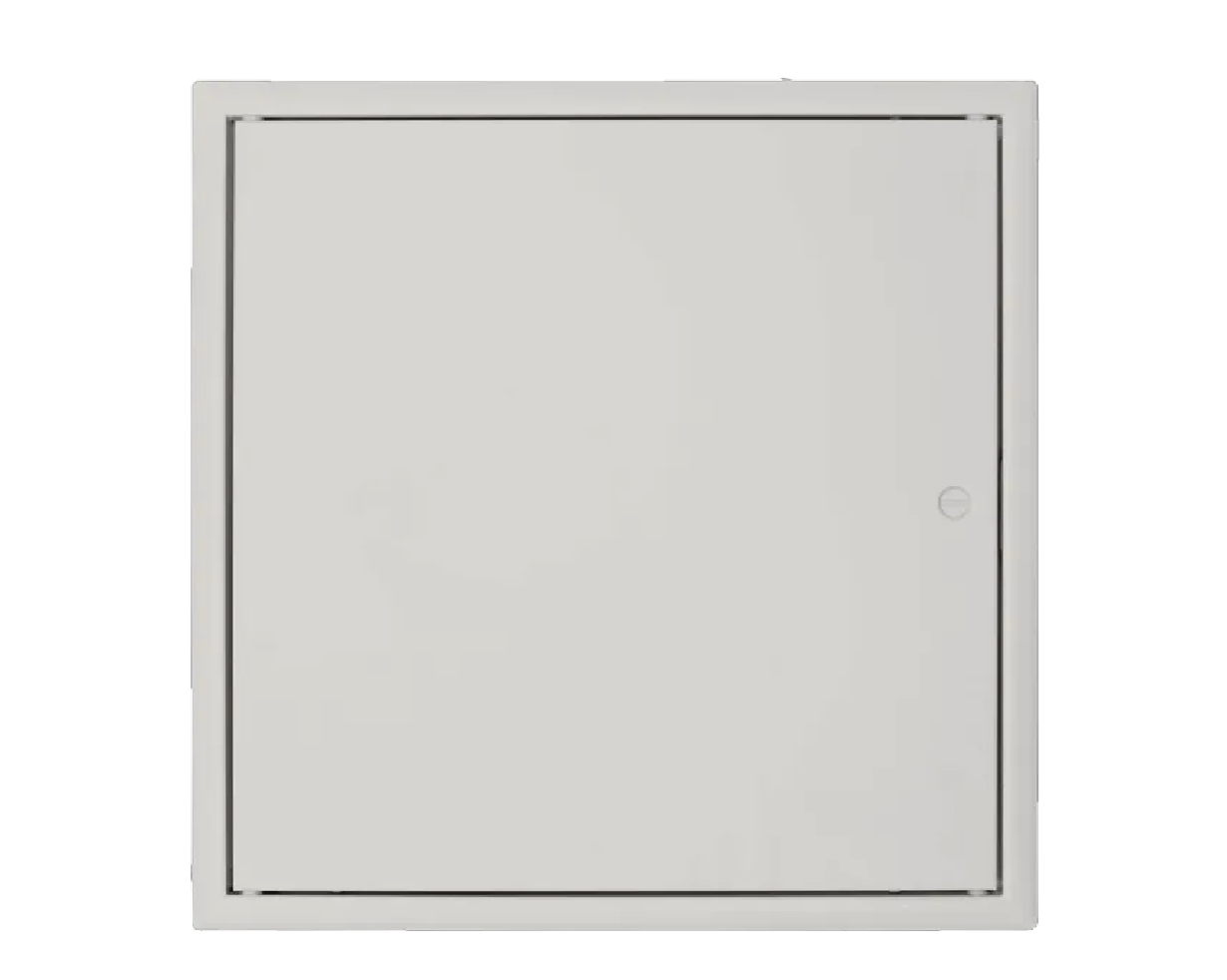 Metal Access Panel Hinged Flanged Edge BudgetLock. Powder Coated White.