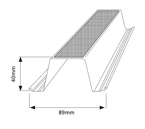 Roof Batten (Top Hat) 40mm - 0.48BMT - ALLUZINC - 6.1M